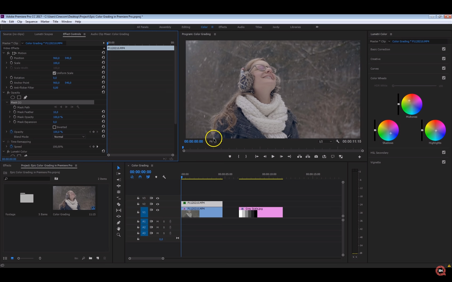 The Complete COLOR GRADING Tutorial for Premiere Pro: CINEMATIC FILM LOOK