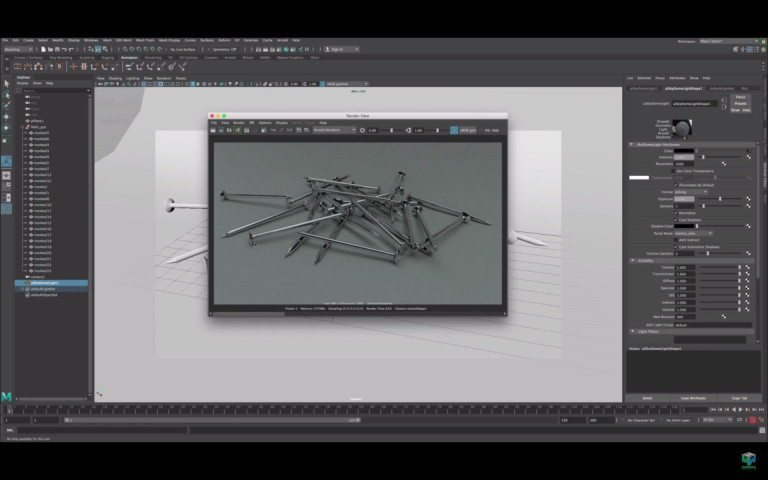 How To Create Metal Silver Using Arnold In Maya 18 Hdri Lighting Spafi