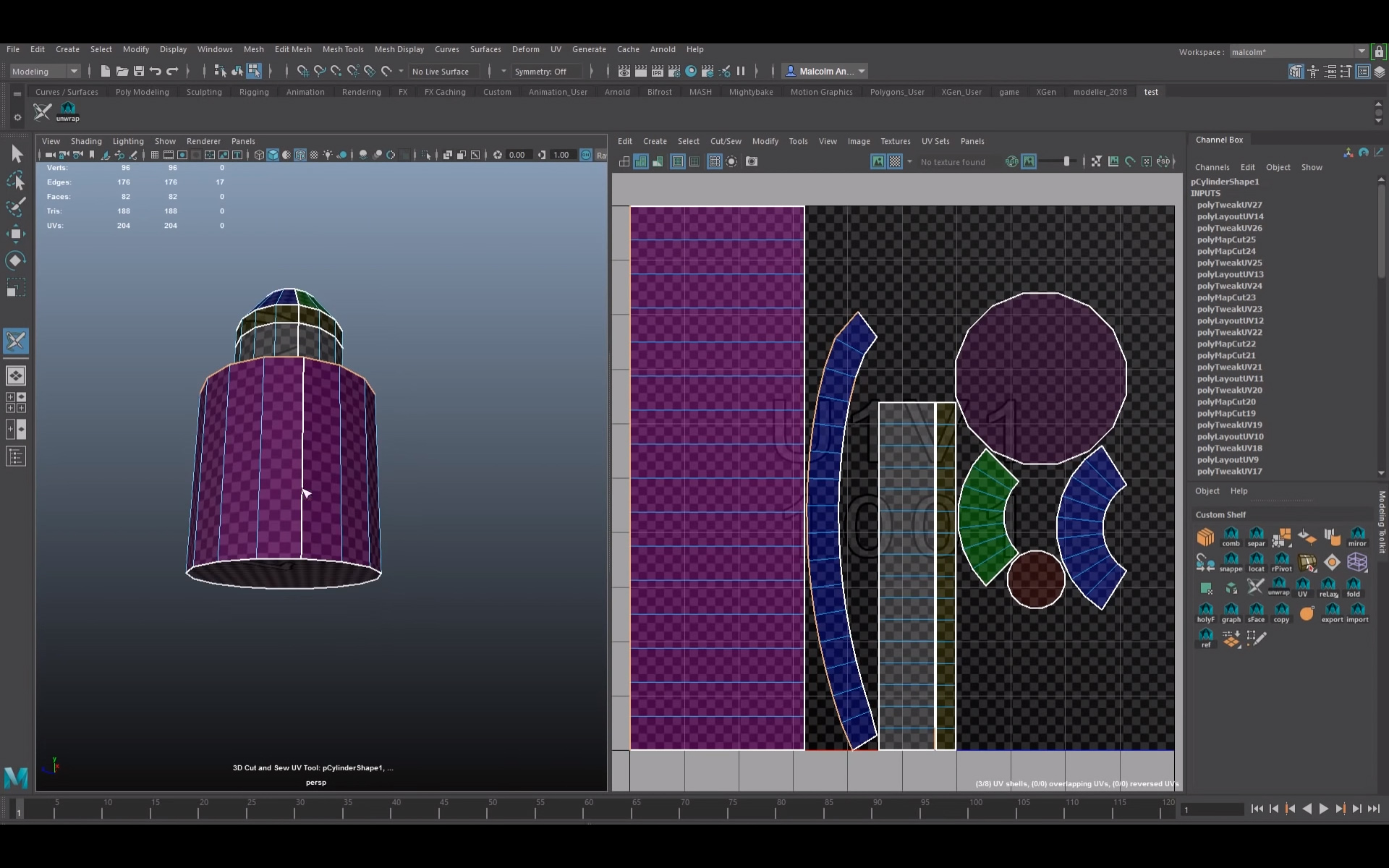 UV Mapping rychlá a jednoduchá cesta v Maya 2018
