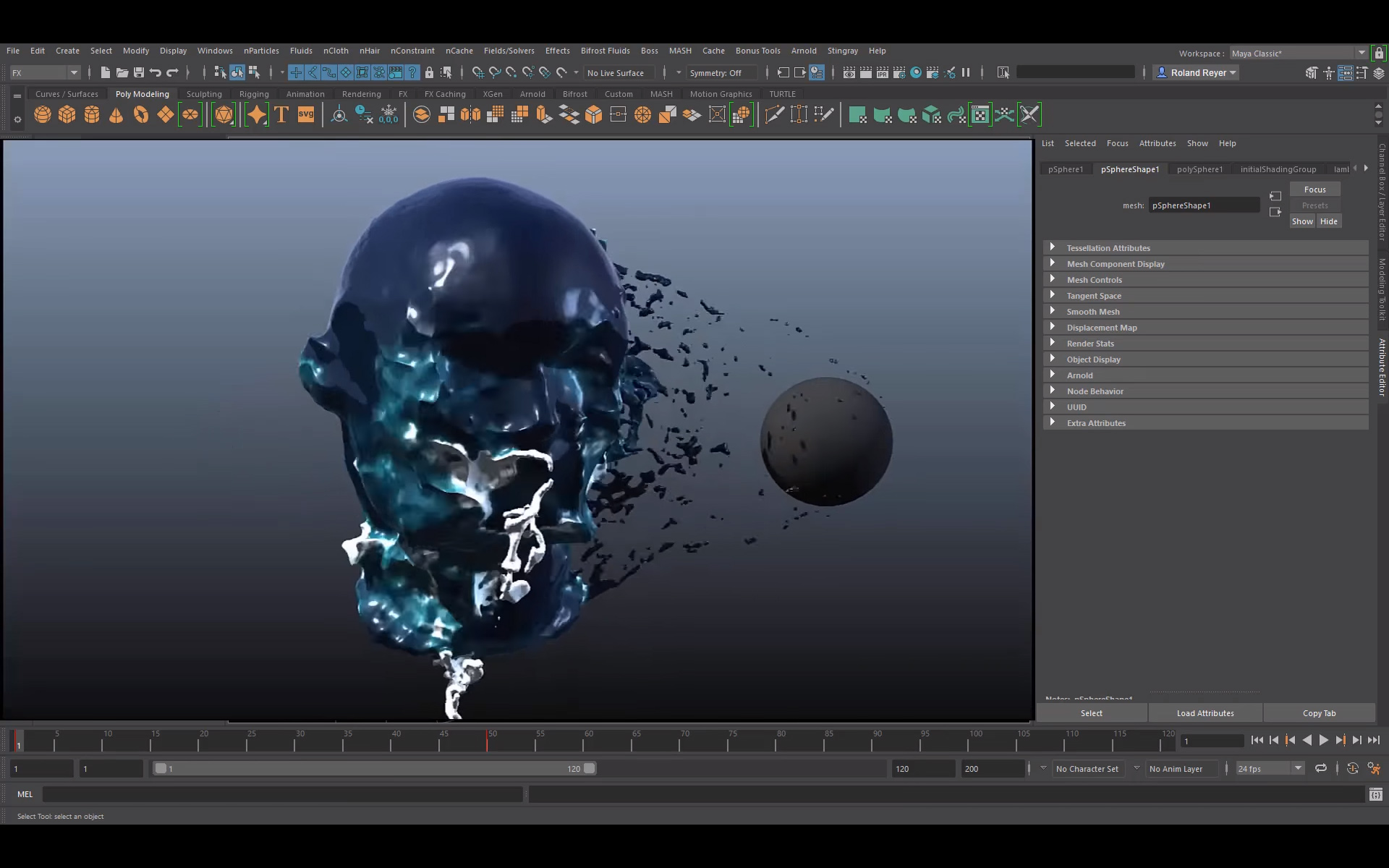 Simulate liquid objects that keep their shape Maya 2018 Bifröst SPAFi