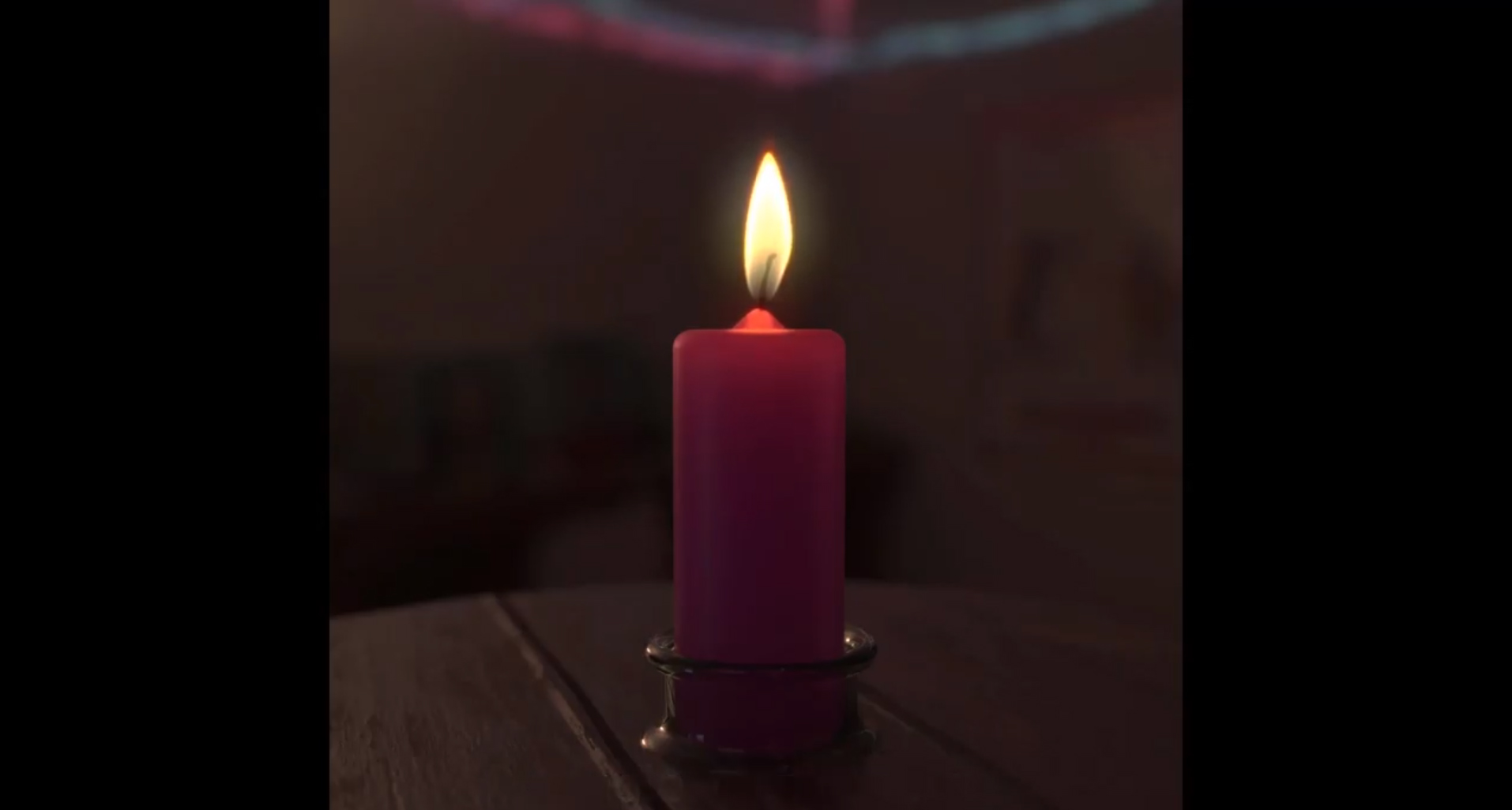 Maya VFX realistický plamen svíčky