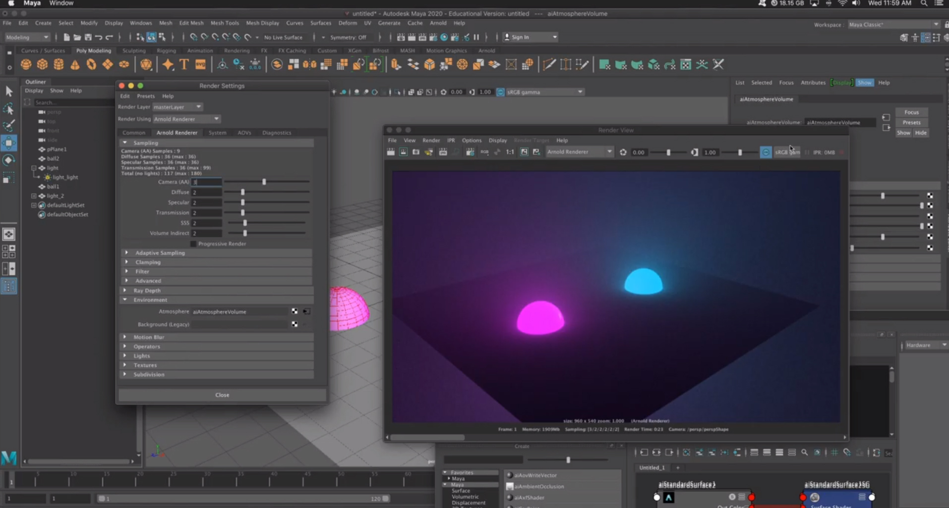 Arnold Glow in Maya 2020