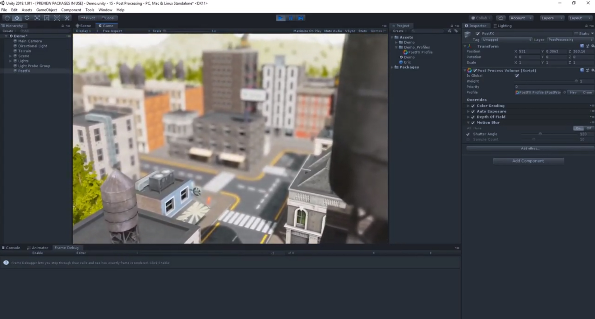 Using Post-Processing to improve visuals in Unity