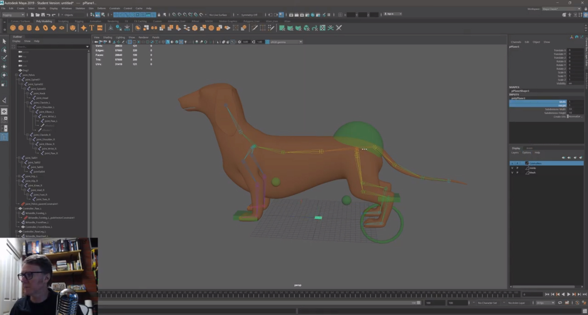 Rigging a quadruped character in Maya
